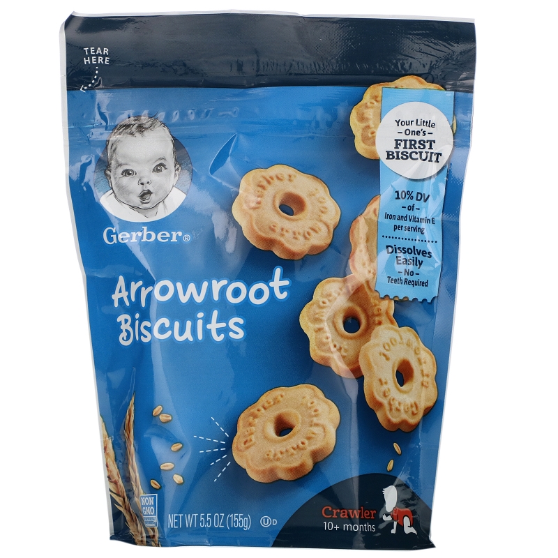 Gerber, Arrowroot Biscuits, Crawler, 10+ Months, 5.5 oz (155 g)