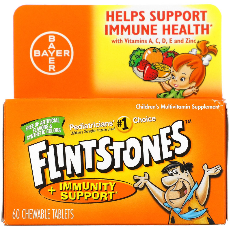 Flintstones, Детская мультивитаминная добавка, фруктовые ароматы, 60 жевательных таблеток с приятным вкусом