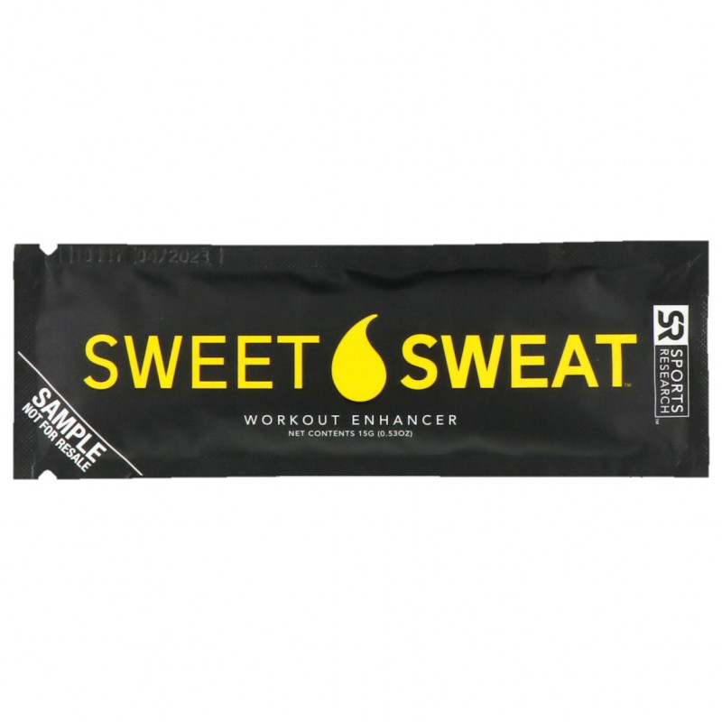 Sports Research, Триммер для талии Sweet Sweat, размер M, черный и желтый, 1 шт.