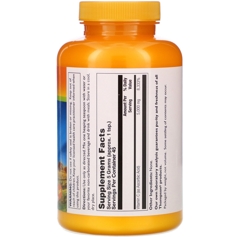 Thompson, Vitamin C Powder, 5,000 mg , 8 oz.