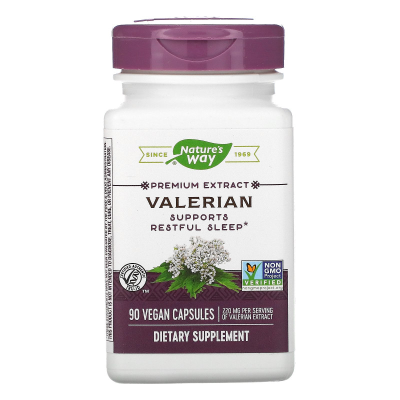 Nature's Way, Valerian, Standardized, 90 Veg. Capsules