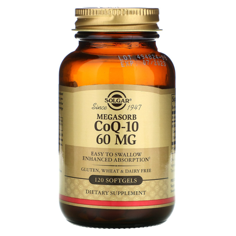 Solgar, Megasorb CoQ-10, 60mg, 120 Softgels