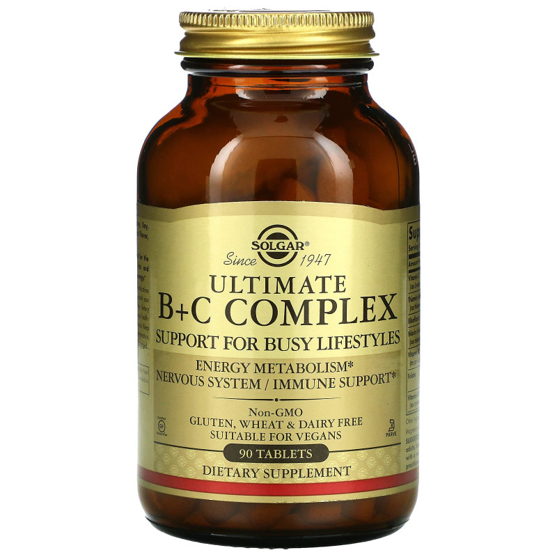 Solgar, Абсолютный B+C комплекс, 90 таблеток