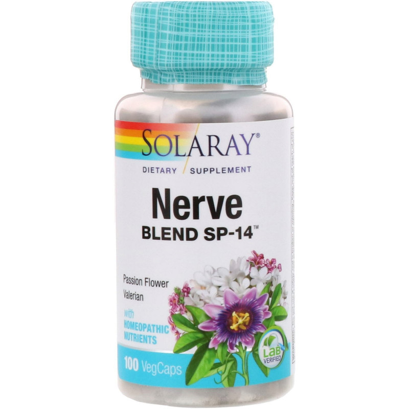 Solaray, Nerve Blend SP-14, 100 VegCaps