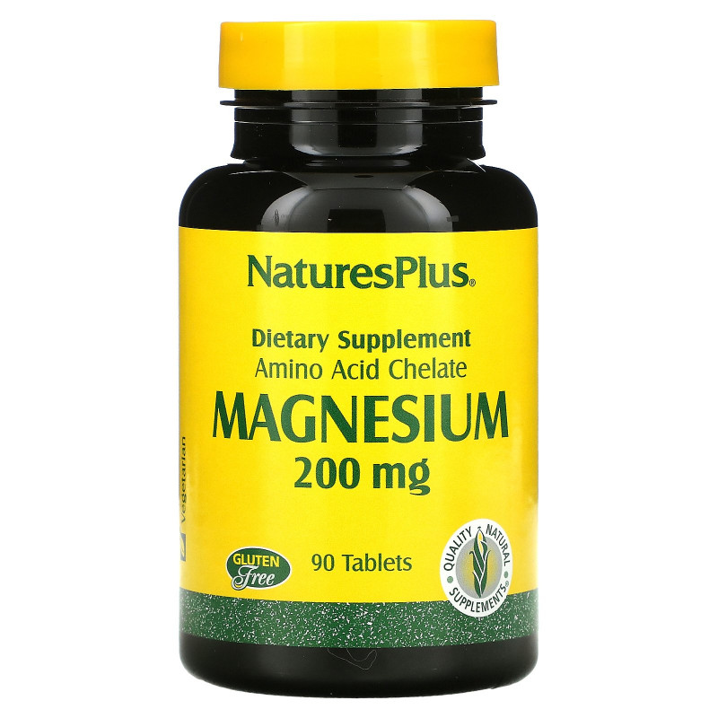 Nature's Plus, Магний, 200 мг, 90 таблеток