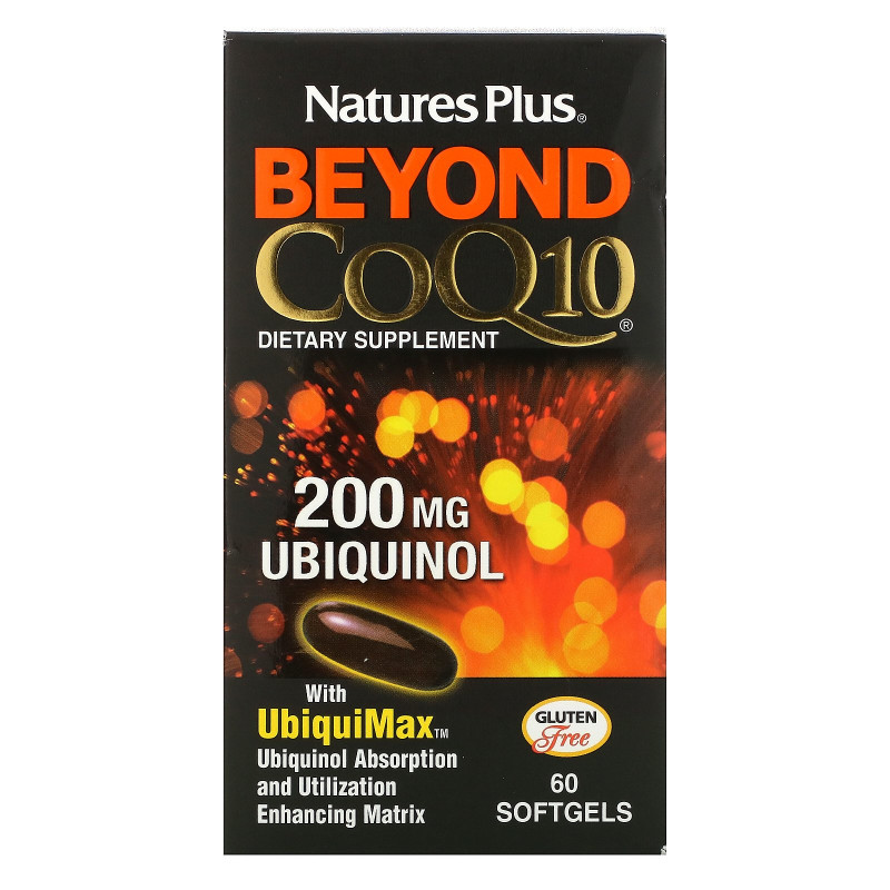 Nature's Plus, Beyond CoQ10, убихинол, 200 мг, 60 мягких таблеток