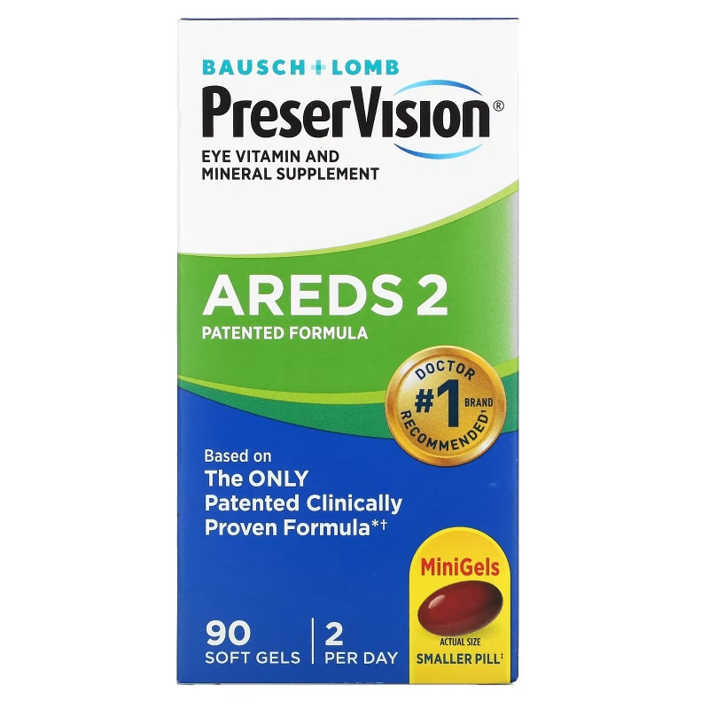 Bausch & Lomb PreserVision, AREDS 2 Formula, 90 Soft Gels