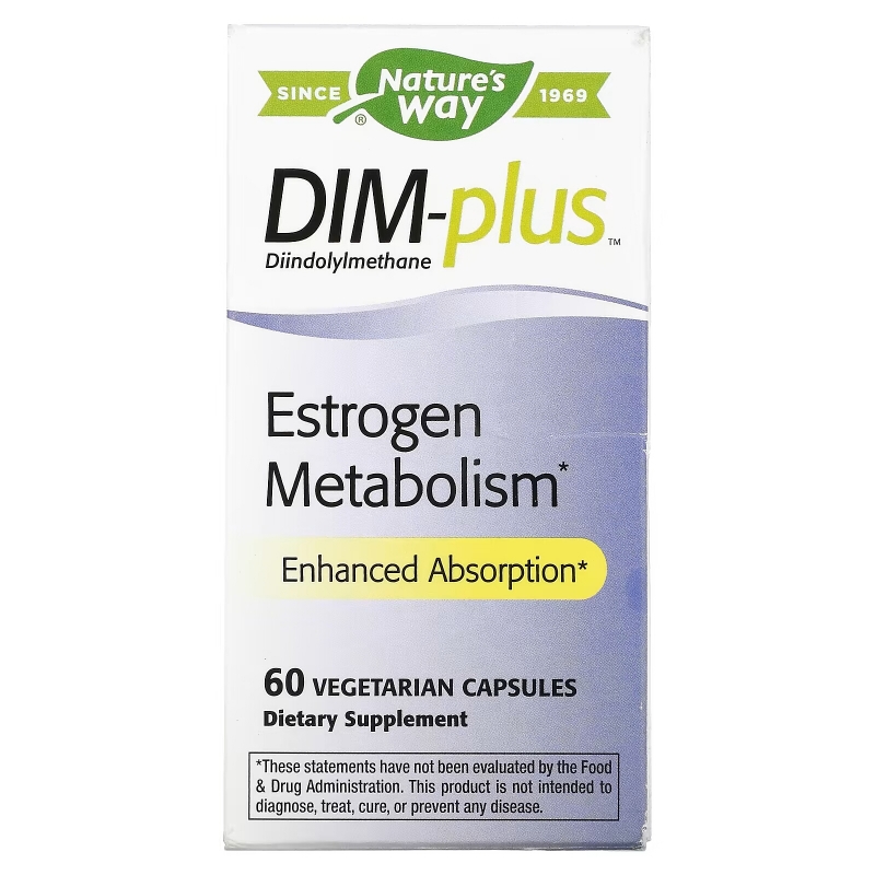 Nature's Way, DIM-Plus, Estrogen Metabolism, 60 Vegetarian Capsules