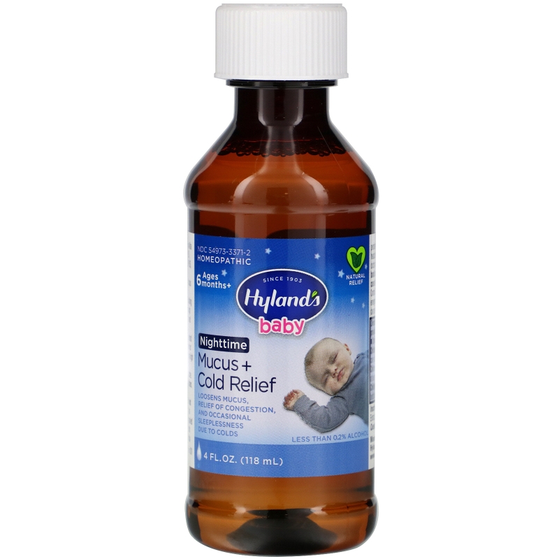 Hyland's, Baby, Nighttime Mucus + Cold Relief, Ages 6 Months+, 4 fl oz (118 ml)