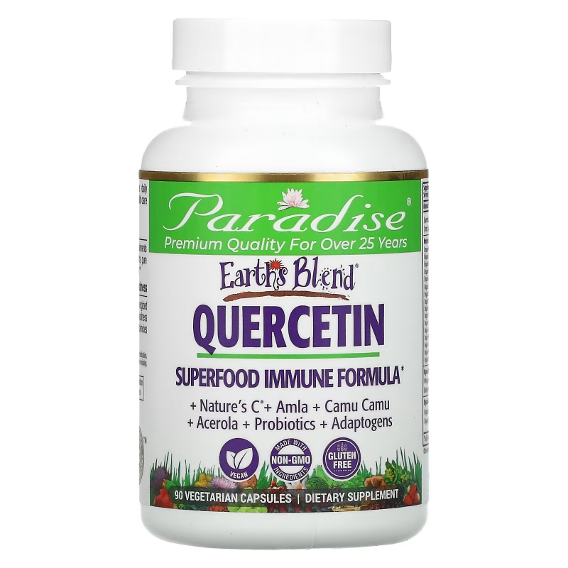 Paradise Herbs, Earth's Blend, Quercetin, Superfood Immune Formula, 90 Vegetarian Capsules