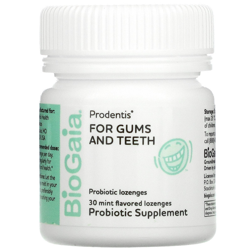 BioGaia, Prodentis For Gums And Teeth, Mint Flavor, 30 Lozenges