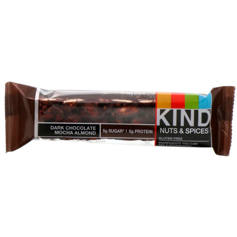 KIND Bars "Орехи со специями" с темным шоколадом мокко и миндалем 12 батончиков по 1.4 унций (40 г)