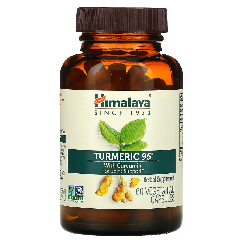 Himalaya, Turmeric 95 с куркумином, 60 вегетарианских капсул