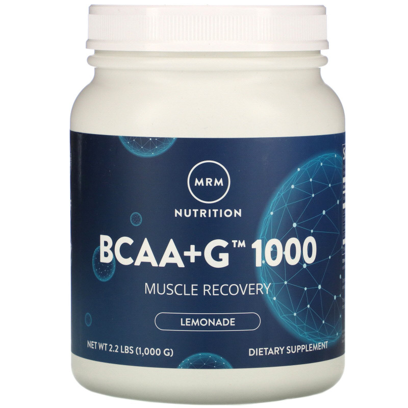 MRM, BCAA + G 1000, со вкусом лимонада, 2,2 фунта (1000 г)