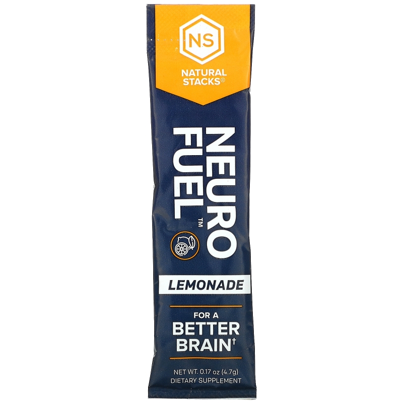 Natural Stacks, Neuro Fuel Lemonade, 20 Stick Packs, 0.17 oz ( 4.7 g) Each