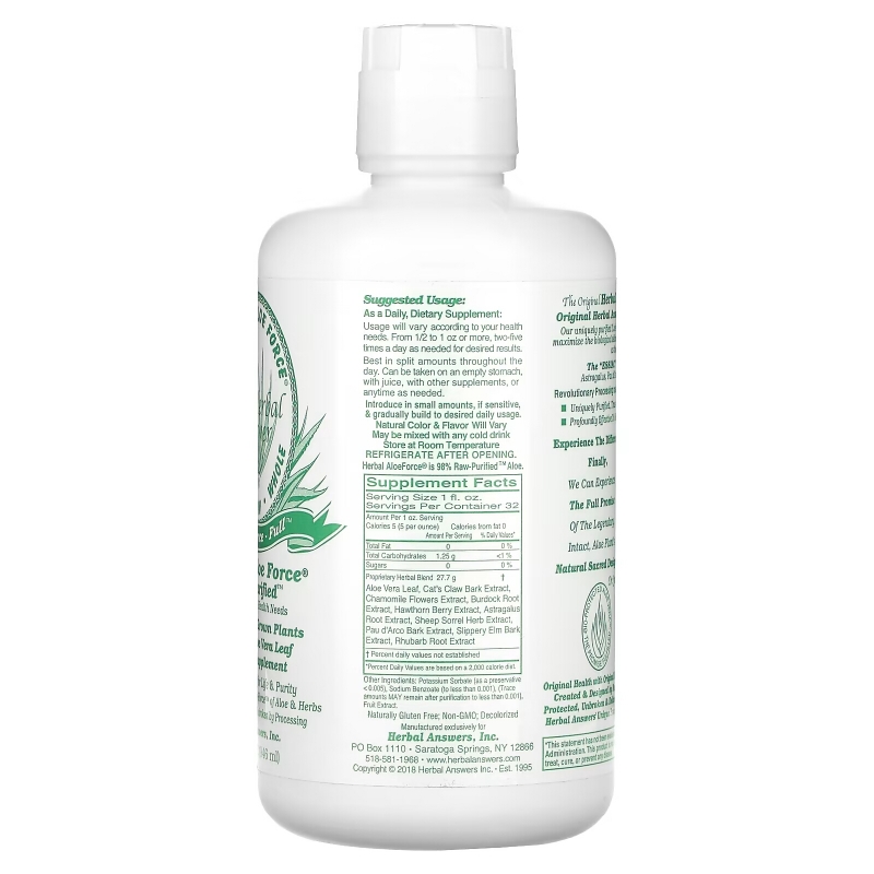 Herbal Answers, Inc, Алоэ Herbal Aloe Force, 33,8 жидких унции (1 литр)