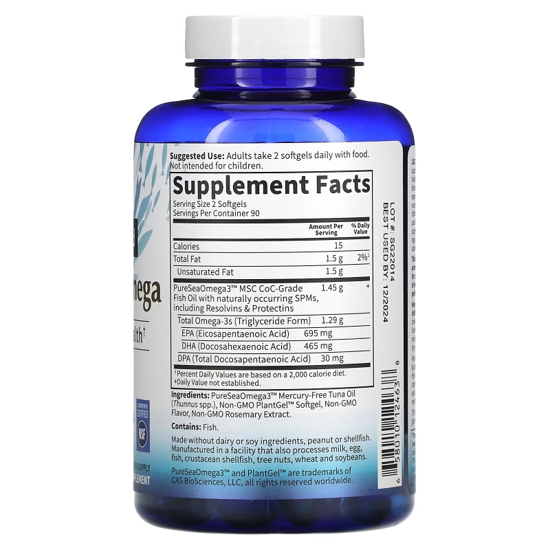 Garden of Life, Dr. Formulated, Advanced Omega, Lemon, 180 Softgels