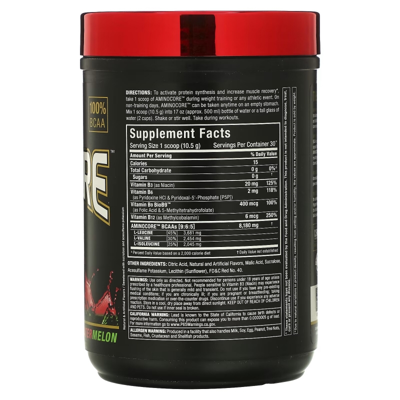 ALLMAX, AMINOCORE BCAA, Watermelon, 0.69 lbs (315 g)