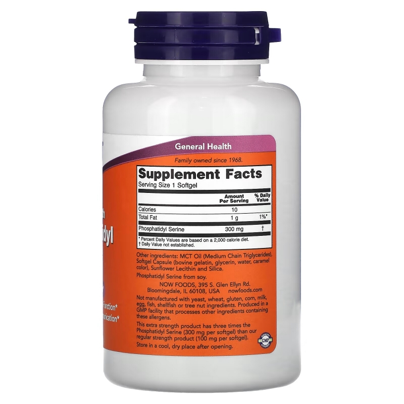 Now Foods, Extra Strength Phosphatidyl Serine, 300 mg, 50 Softgels