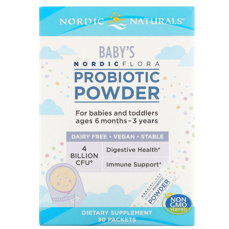 Nordic Naturals, Nordic Flora Baby's Probiotic Powder, 4 Billion CFU, 30 Packets