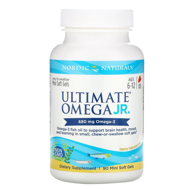 Nordic Naturals Ultimate Omega Junior 500 mg 90 Chewable Soft Gels