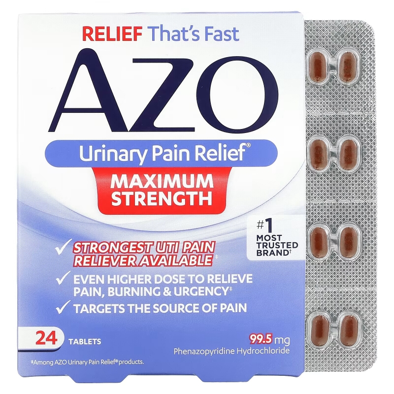 Azo Urinary Pain Relief Maximum Strength 24 Tablets