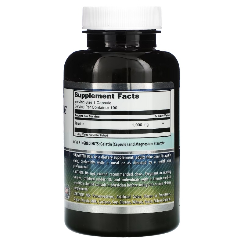 Amazing Nutrition, Taurine, 1,000 mg, 100 Capsules