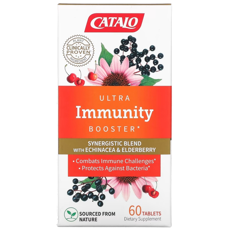 Catalo Naturals, Ultra Immunity Booster, Echinacea & Elderberry Blend,  60 Tablets