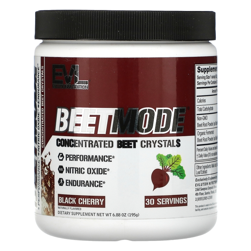 EVLution Nutrition, BeetMode, Concentrated Beet Crystal, Black Cherry, 6.9 oz (195 g)