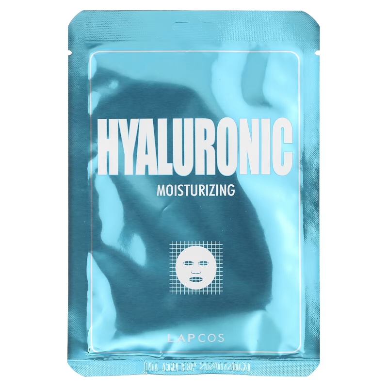 Lapcos, Hyaluronic Sheet Mask, Moisturizing, 1 Sheet, 0.84 fl oz (25 ml)