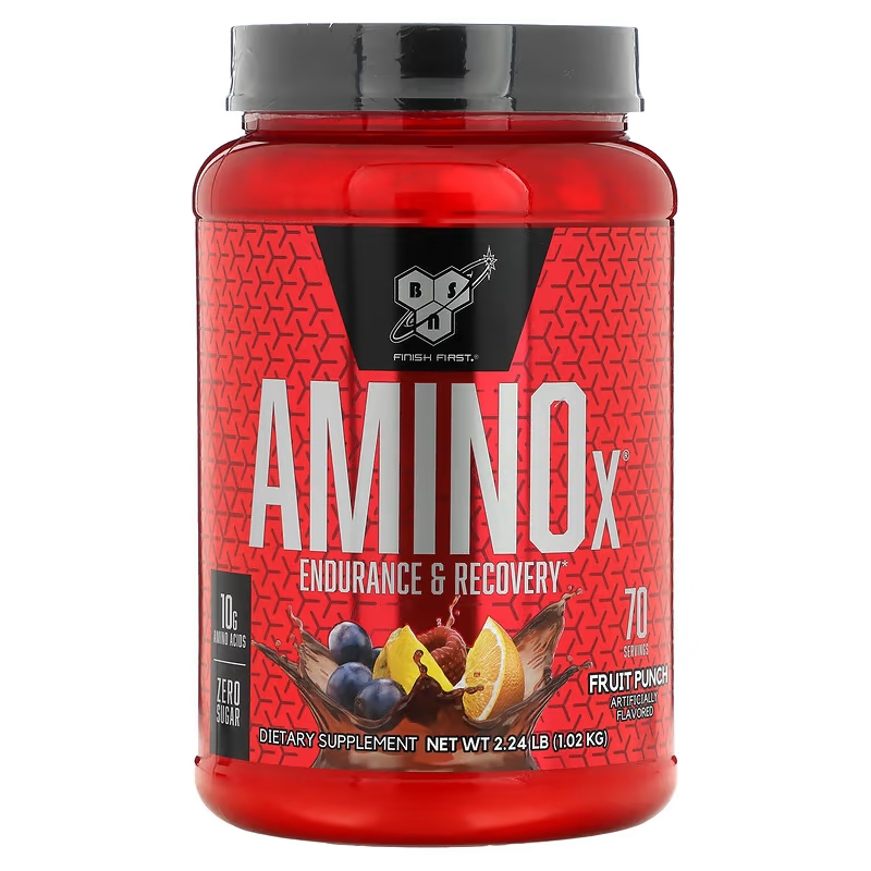 BSN, Формула с аминокислотами Amino-X, выносливость и восстановление, фруктовый пунш, 1,01 кг (2,23 фунта)