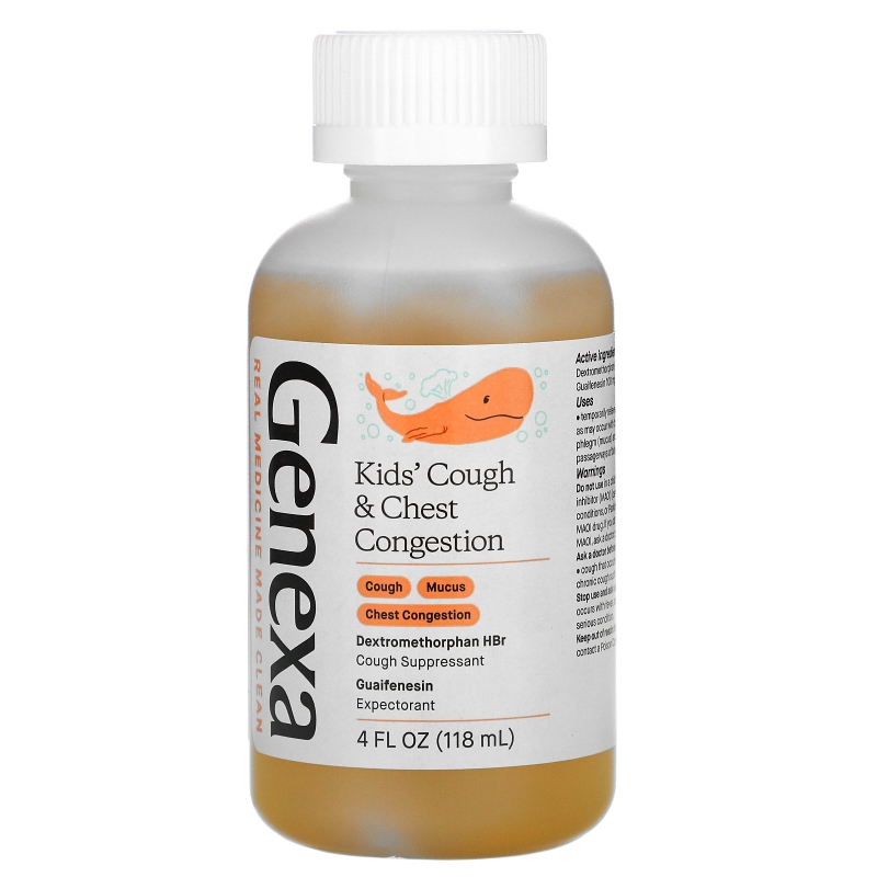 Genexa, Kid's Cough & Chest Congestion, Organic Blueberries, 4 fl oz (118 ml)