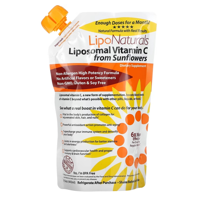 Lipo Naturals, Liposomal Vitamin C from Sunflowers, 15 oz (443 ml)