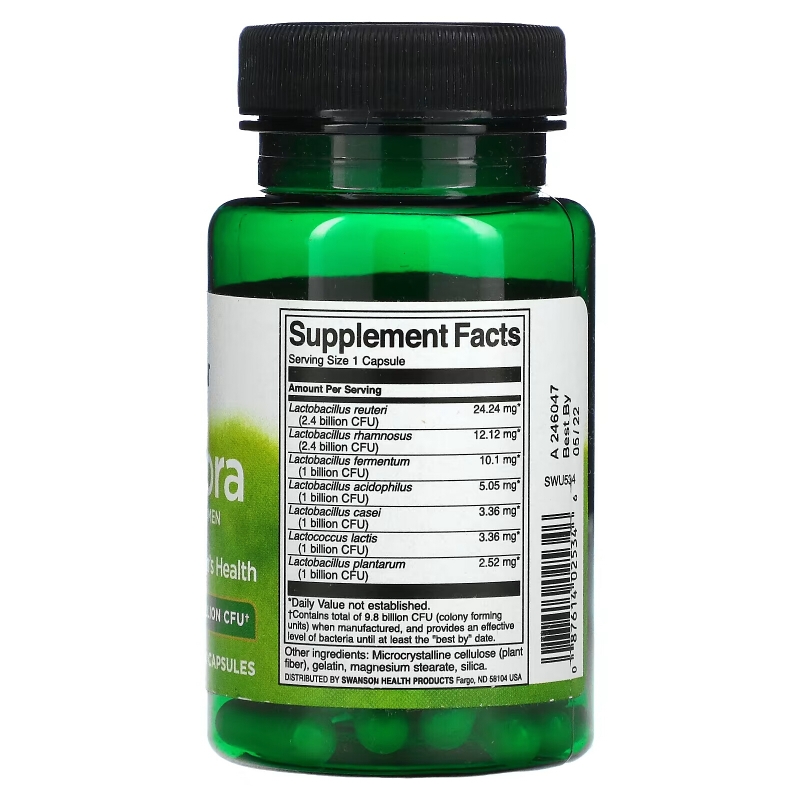 Swanson, FemFlora, Probiotic For Women, 9.8 Billion CFU, 60 Capsules