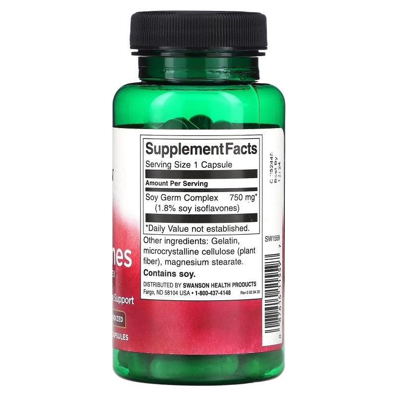 Swanson, Soy Isoflavones, 750 mg, 60 Capsules