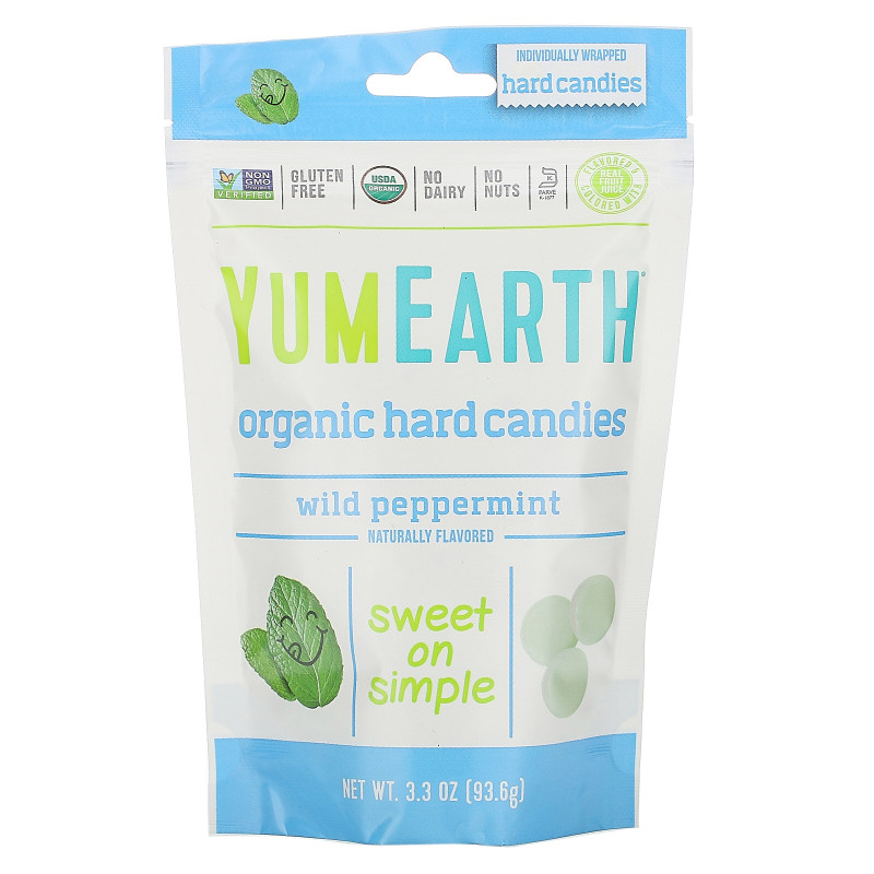 Yummy Earth Натуральная освежающая мята дикая перечная мята 3.3 унций (93.5 г)