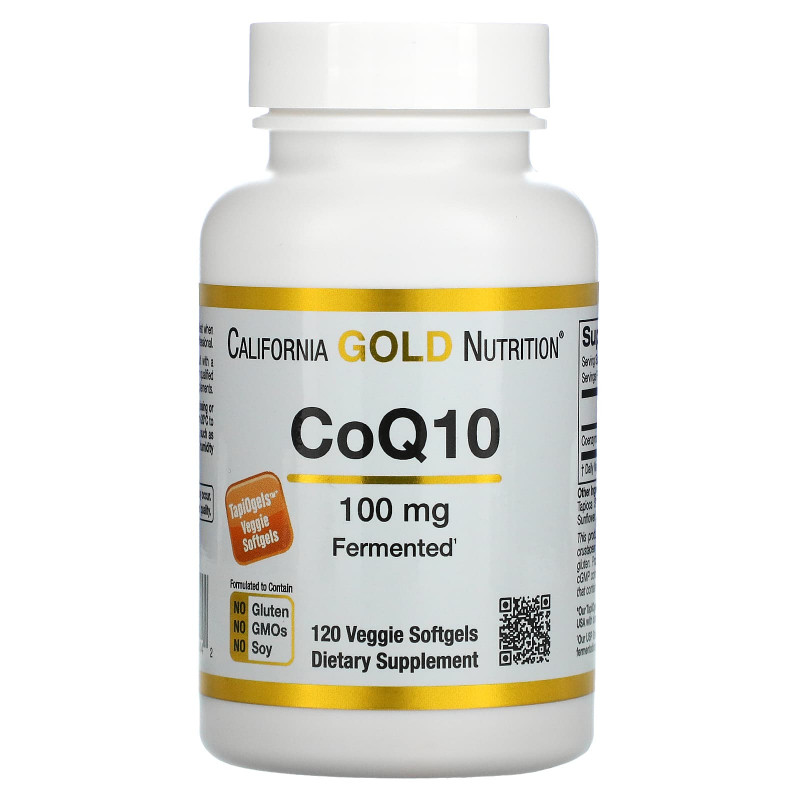 California Gold Nutrition, Коэнзим Q10, 100 мг, 120 Овощные мягкие гели