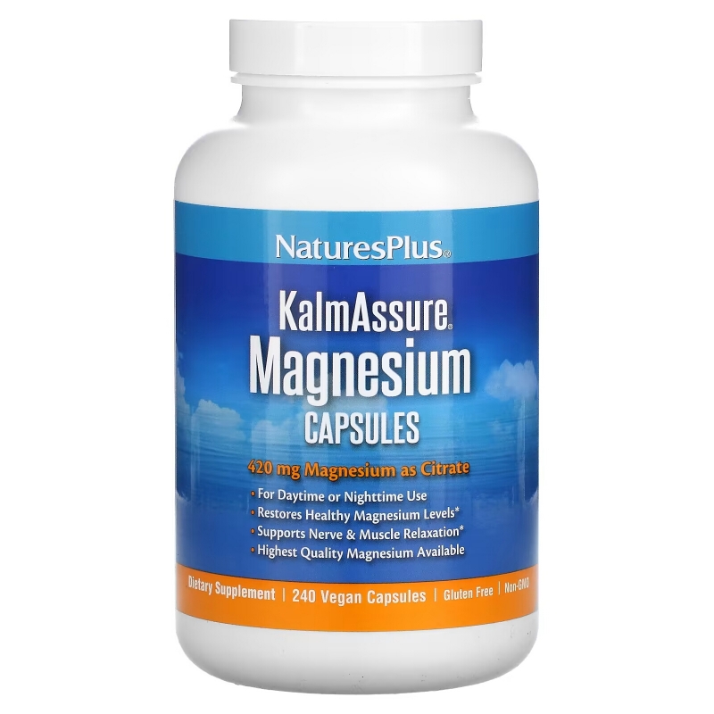 NaturesPlus, KalmAssure, Magnesium, 105 mg, 240 Vegan Capsules